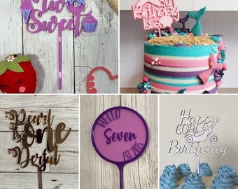 Totally Bespoke Cake Topper, Birthday Cake Decoration, Layered Celebration Cake Decor, Personalised