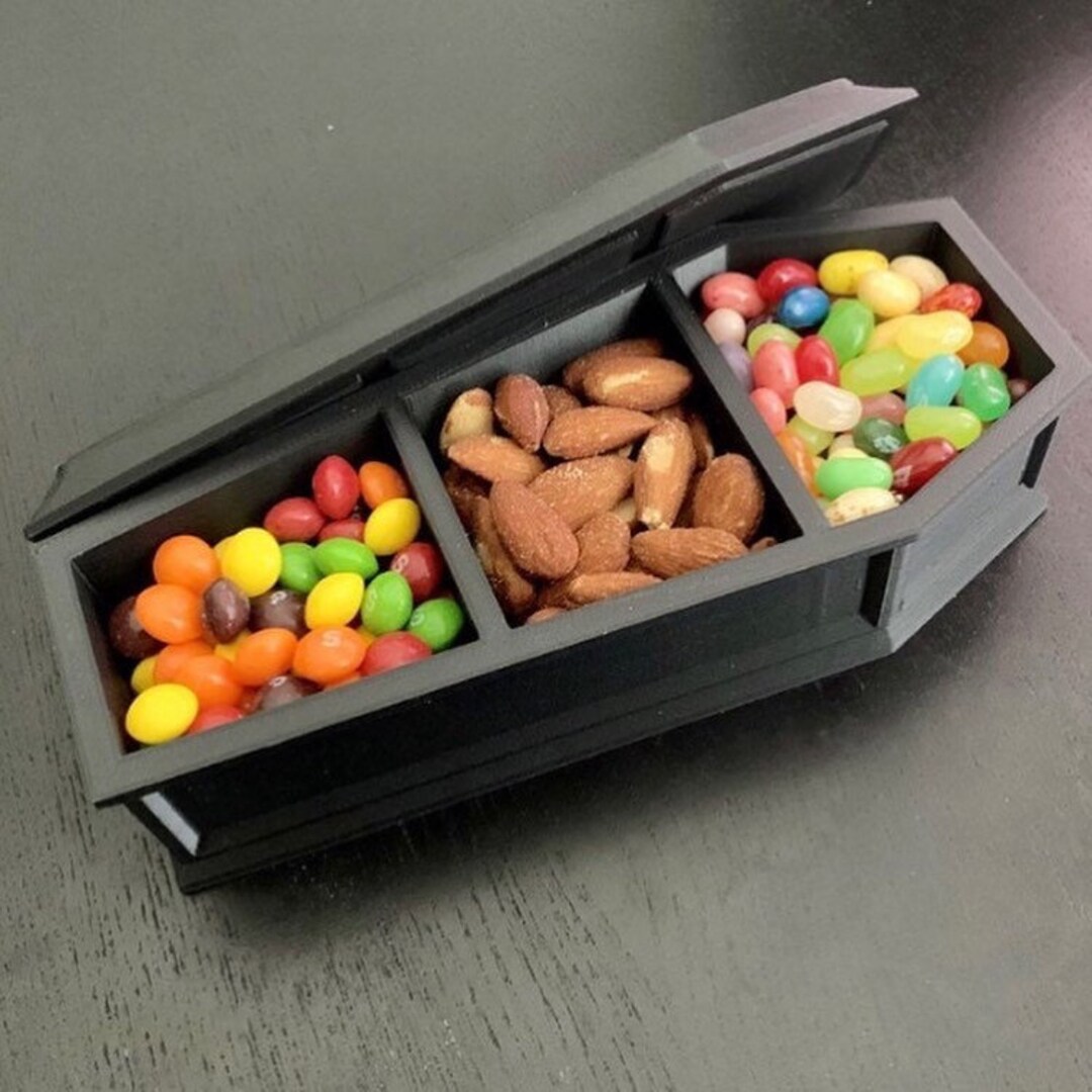 Coffin Shaped Snack Tray/dish W/lid Etsy