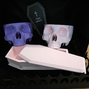 Coffin Shaped Snack Tray/Dish w/Lid