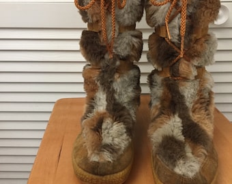 moccasin boots with fur