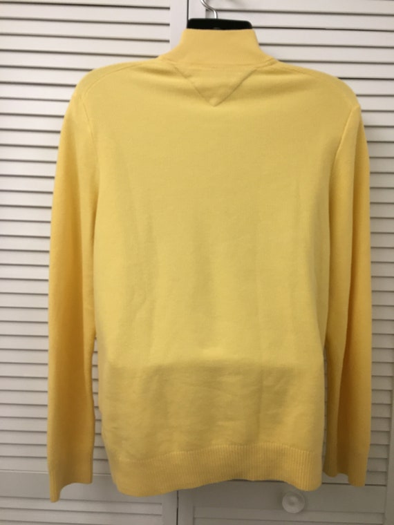 Golden yellow Tommy Hilfiger 100% cotton zip neck… - image 5