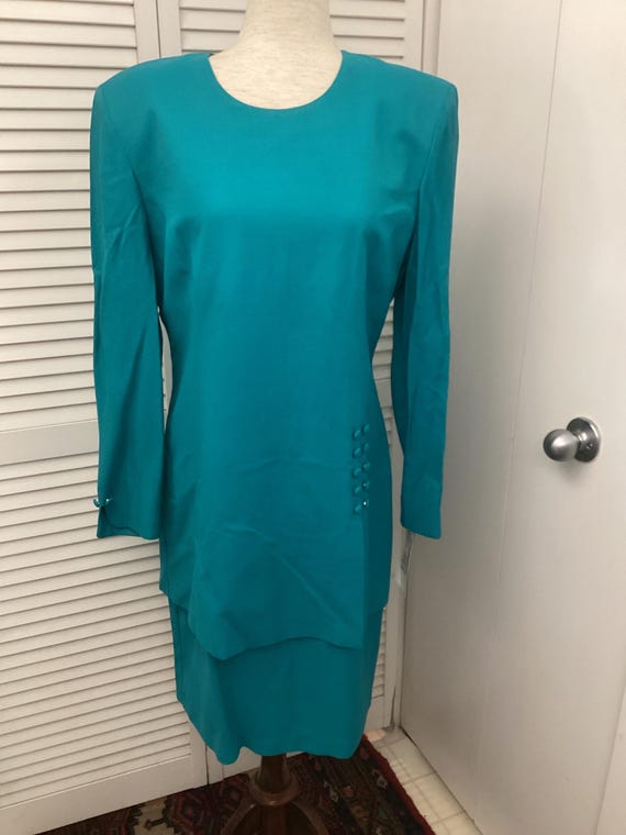 Buy Vintage Tags on Turquoise Semi Formal Dress Louis Max Made in USA  Perfect Mother of Bride/groom Church or Event Fully Lined Acetate Rayon  Online in India - Etsy