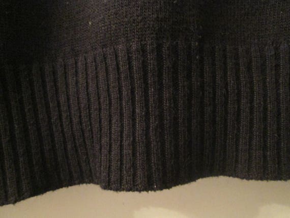 Vintage black short ruffled shrug sweater. "Berna… - image 7