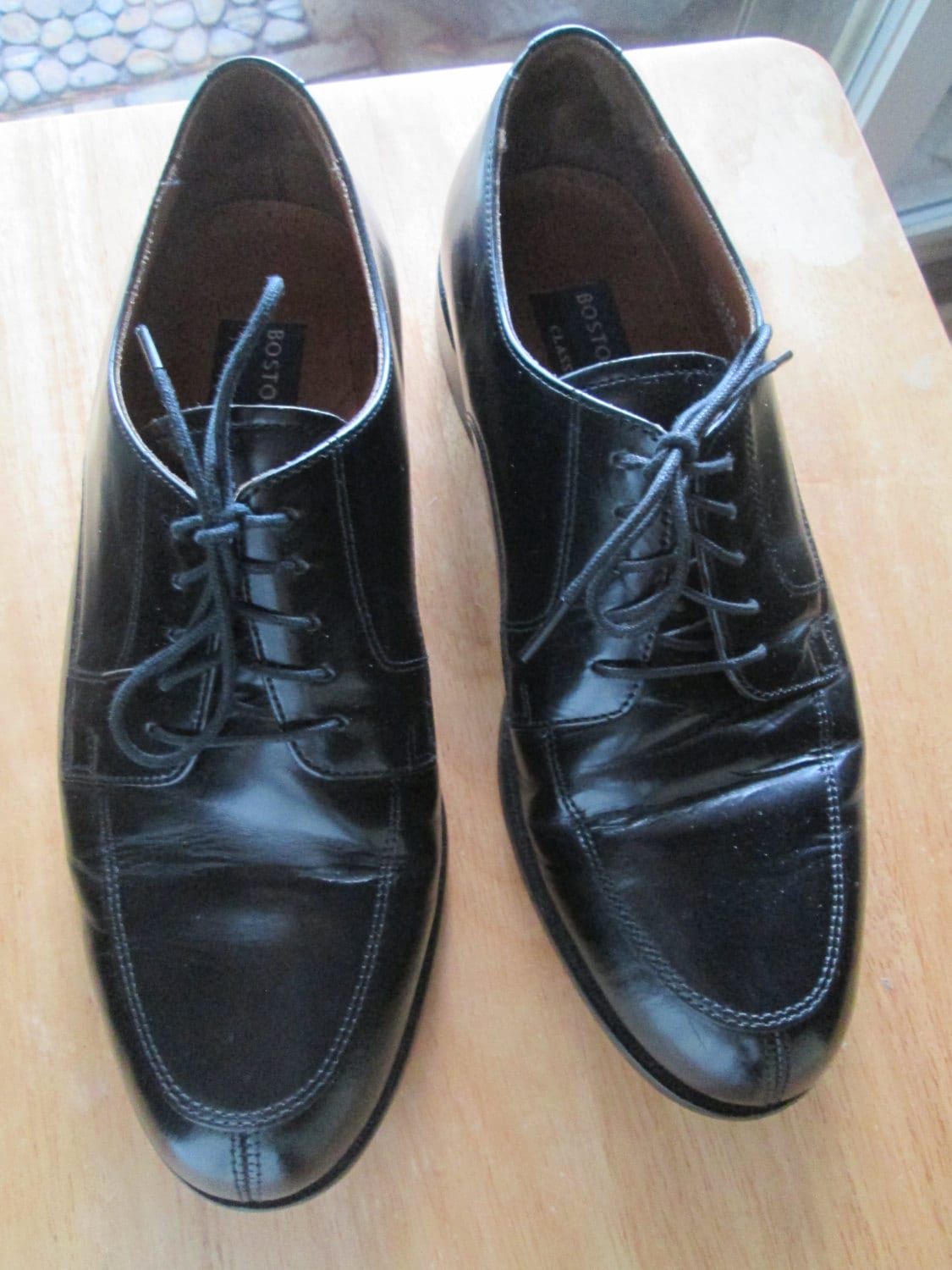 Vintage Bostonian Classics Black Leather Oxfords or Brogues. First Flex Leather Sole. Barely Worn. Unisex Mens 8 M Women s 10 1 2 11 Etsy