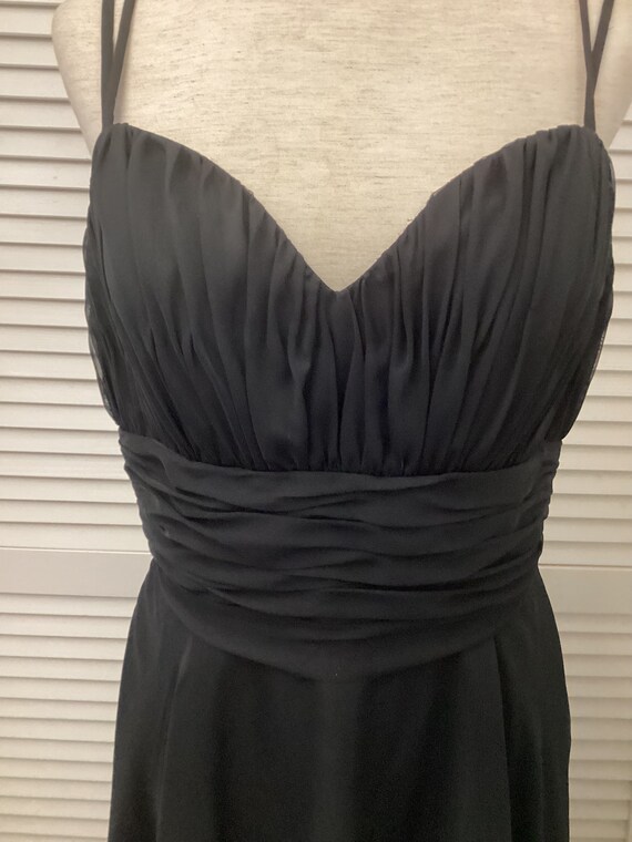 Classic black chiffon formal Mori Lee designer go… - image 2