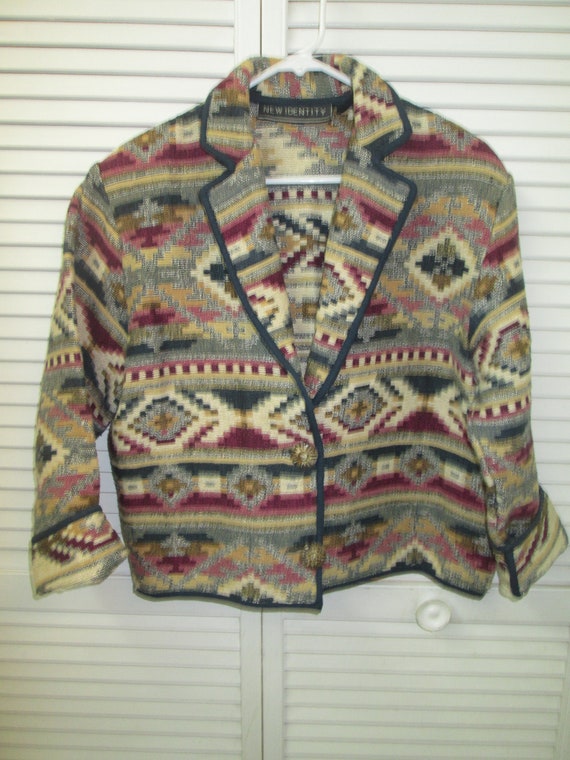 Vintage Southwest theme cotton woven jacket. Made… - image 1