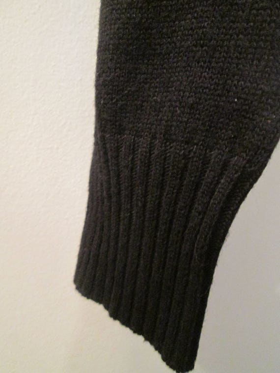 Vintage black short ruffled shrug sweater. "Berna… - image 3
