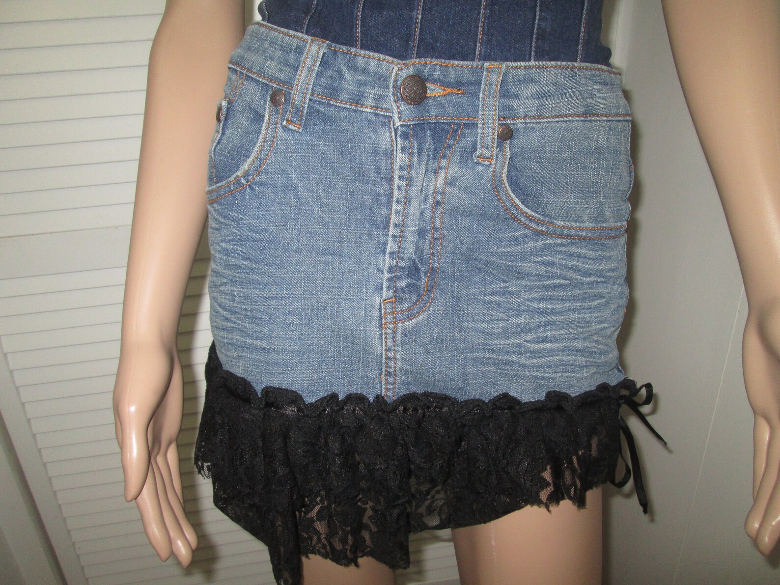denim spaghetti strap top