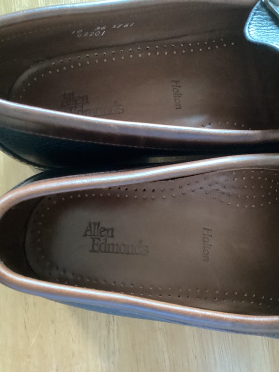Brown and black leather penny loafers Allen Edmon… - image 6