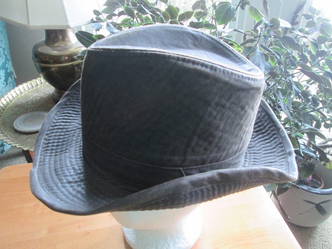 Indiana Jones Hat Leather Look Poly Cotton Blend Brown Etsy
