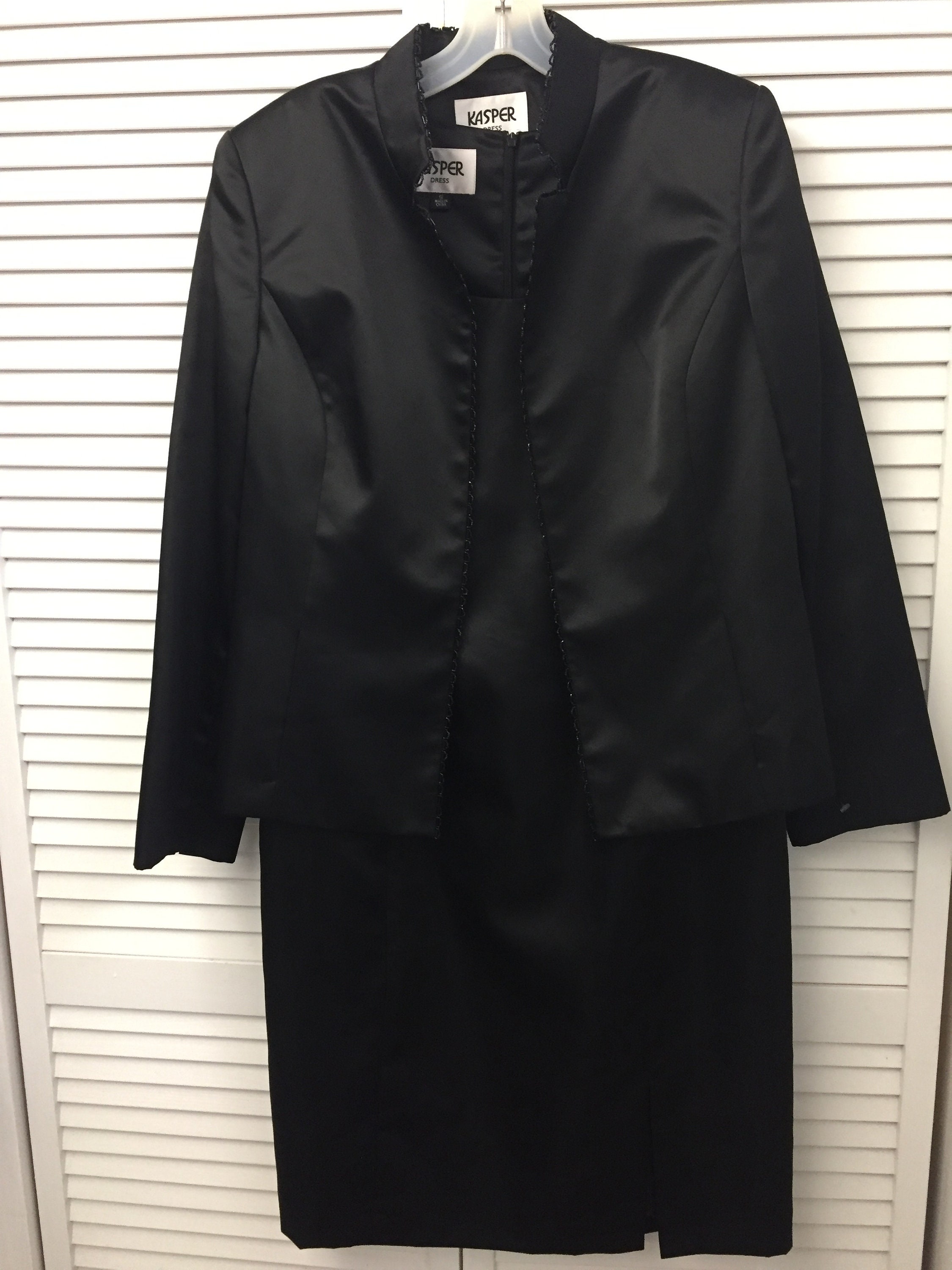 black dresses with jackets Anne Klein 2Pc Jacket & Dress Set, 12 / Black