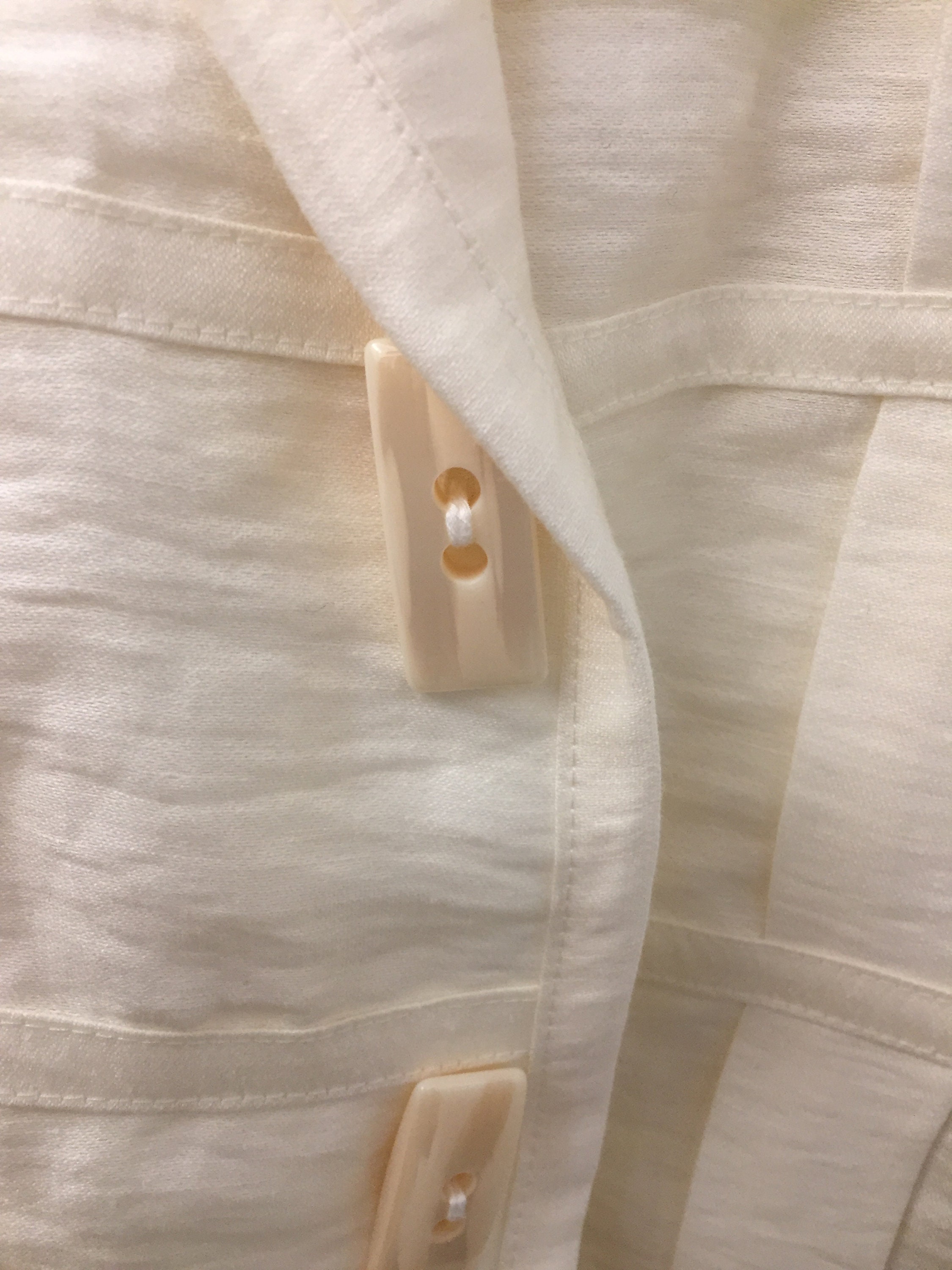 Cream Beige 85 Linen 15 Nylon Women's Size 1 X Jacket Unique