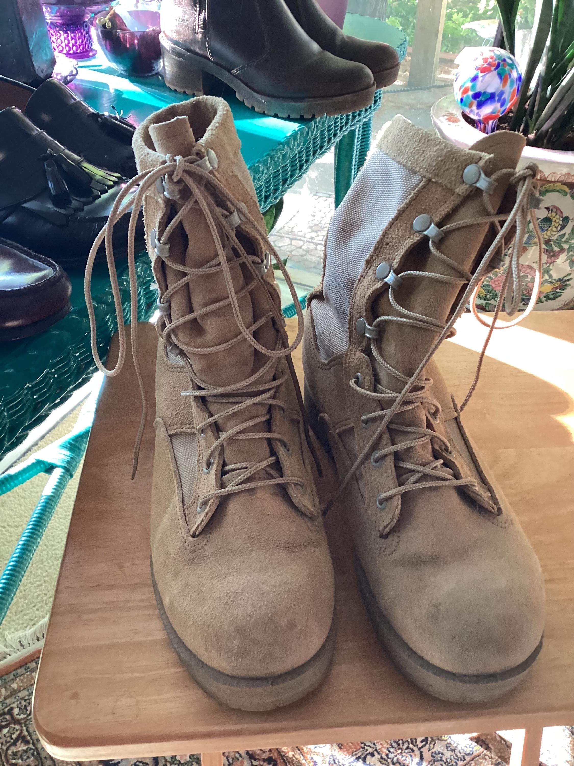 米軍 BELLEVILLE 防水ミリタリーブーツ ベージュ Belleville boots