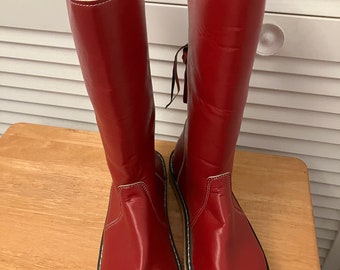 ladies leather boots size 9
