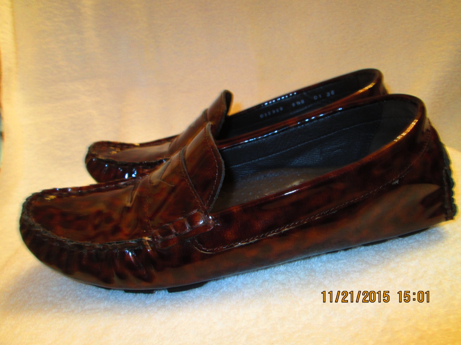 Cole Haan Men\'s Tortoise Shell Loafers with Gold Accent C41633_Mens-Cole-Haan-  main image 3