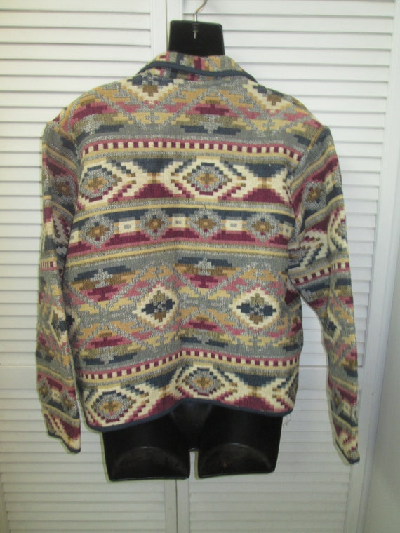 Vintage Southwest theme cotton woven jacket. Made… - image 3