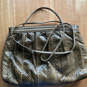 Pierrre Cardin beige snakeskin small shoulder bag or clutch purse Classic mod hip boho vintage  neutral purse for all occasions