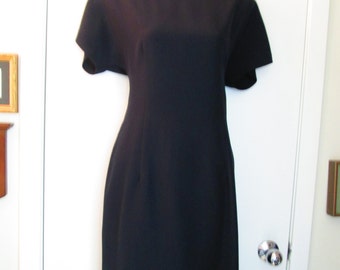 Size 12 Vintage Late Edition Sexy Back Dress  Midnight Blue/Black in artificial light evening dinner special occasion dress Great condition.