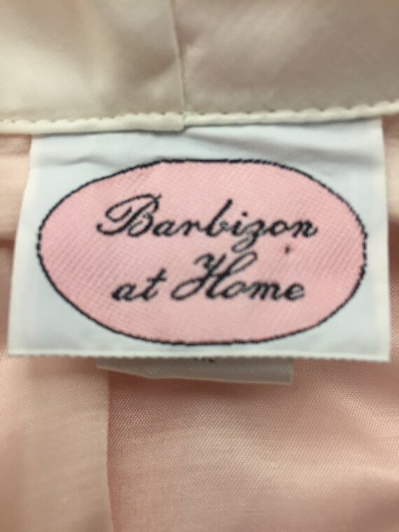 Barbizon robe self tie  long pink robe w poufy sl… - image 5