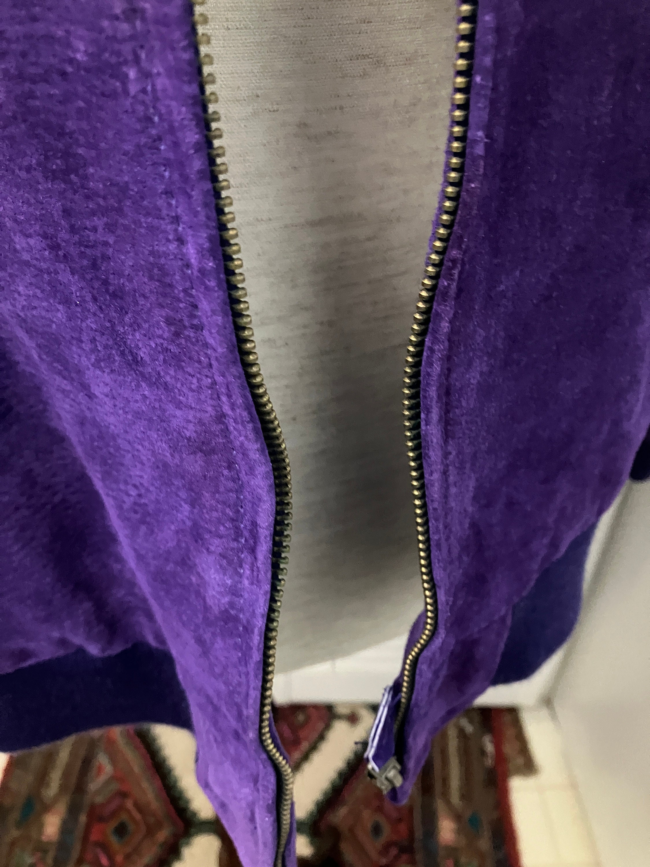 Women's Varsity Bomber Jacket in Regal Purple