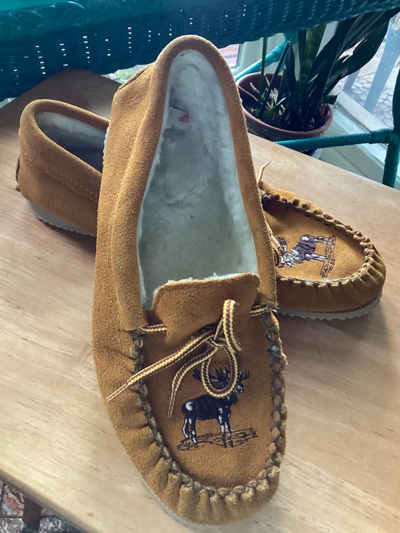 Sherpa moccasin slippers sale