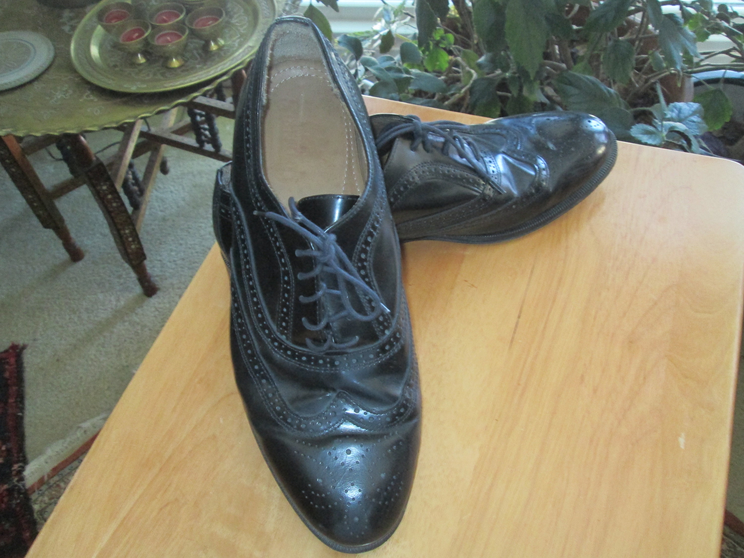 Men S Classic Black Tie Oxford Dress Shoes