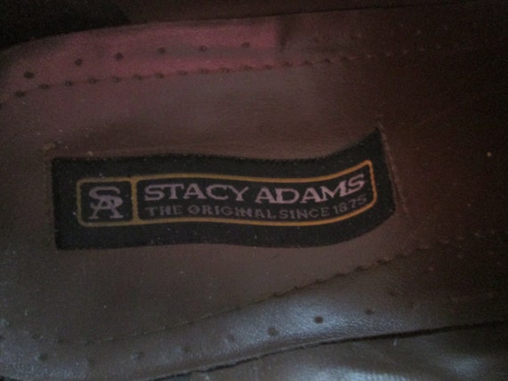 Vintage Stacy Adams high end unique light brown e… - image 9