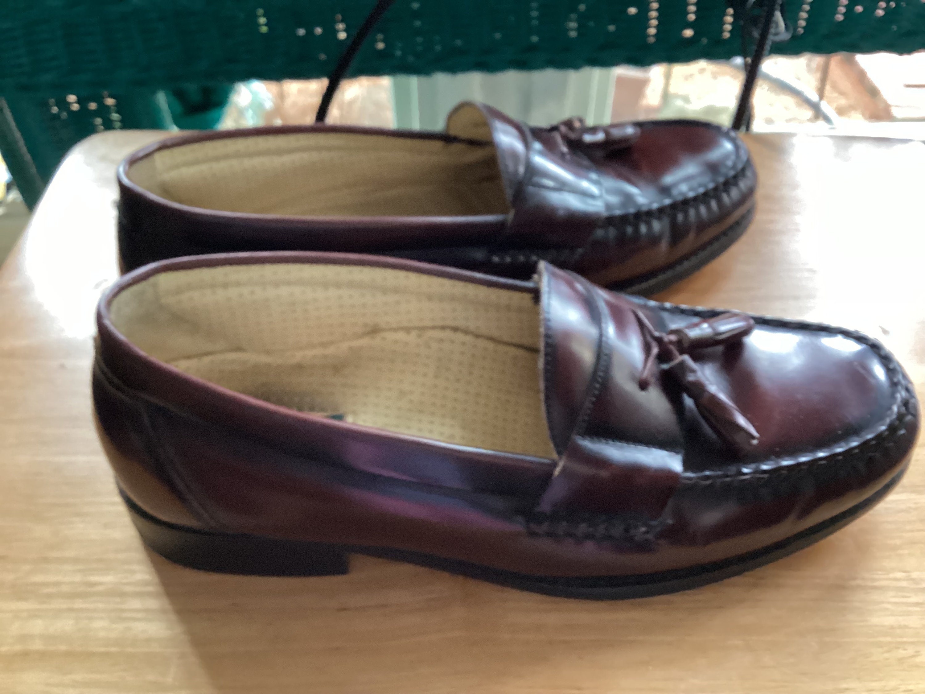 Bass Brown & Tan Leather Loafers & Slip-Ons Men’s Size 10 GH Bass Tasseled Men main image 3