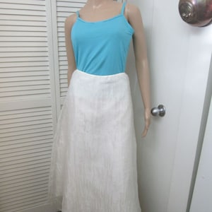 Vintage sheer crinkled white midi skirt with full lining wedding skirt or prom. Made for Amy Byer California. See measurements below.