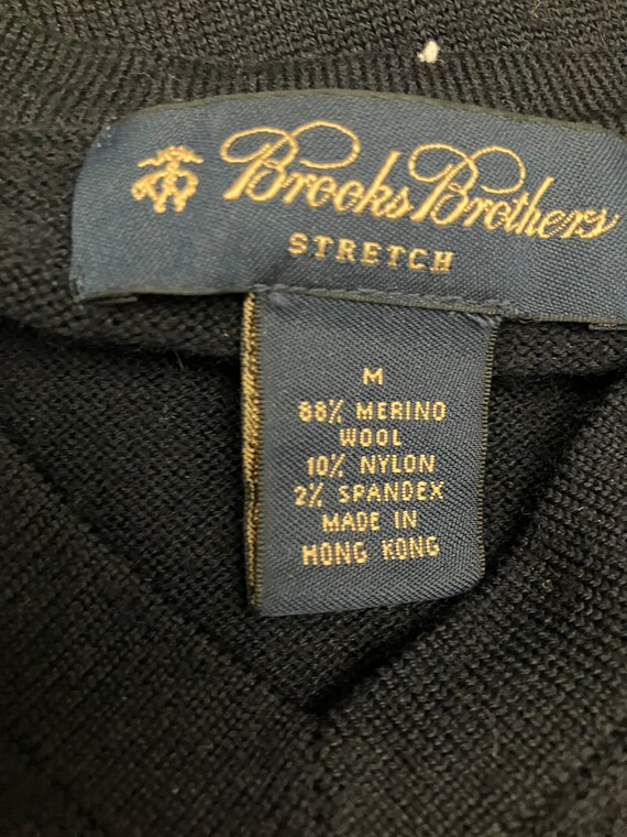 Brooks Brothers vintage V neck Merino wool pullov… - image 3