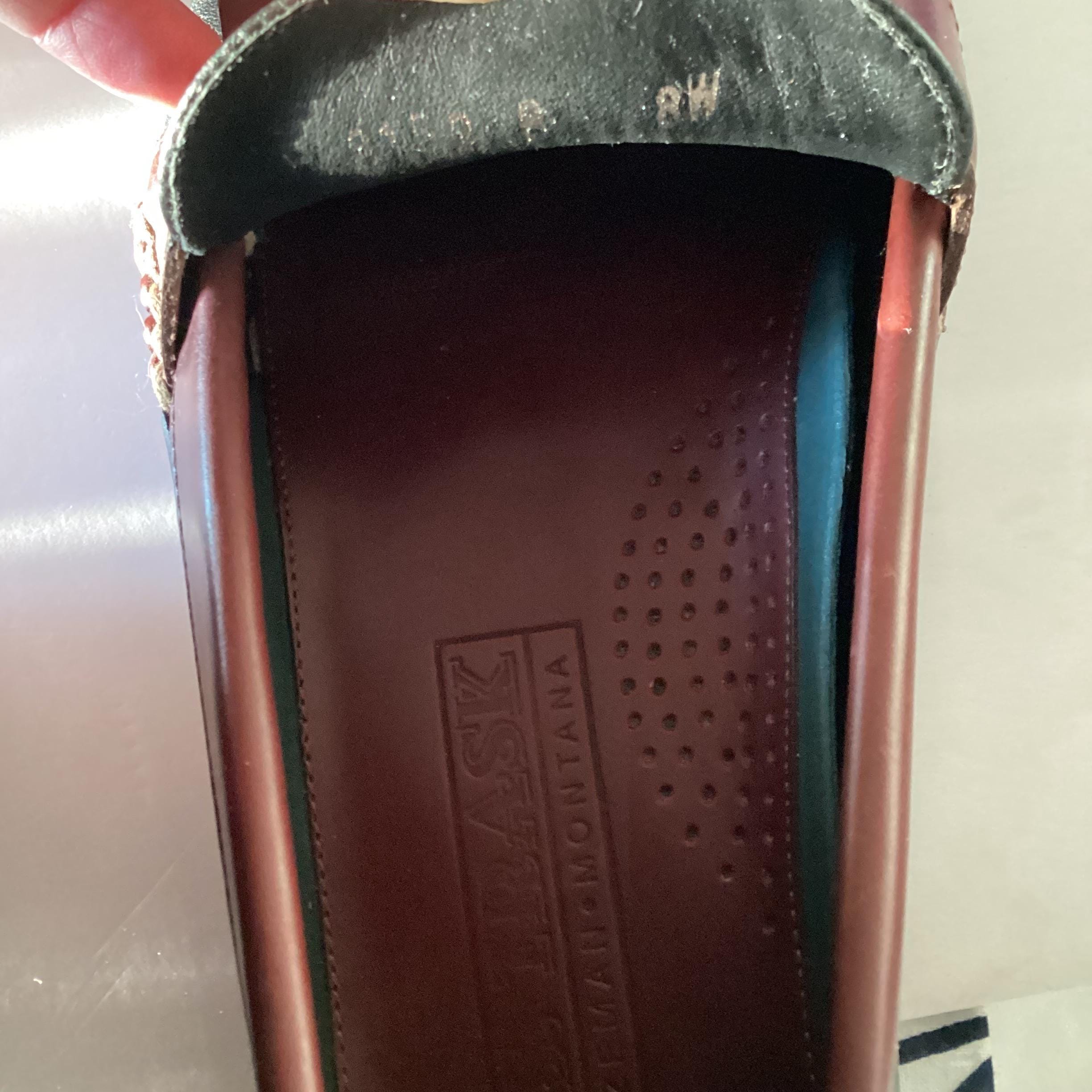 Men\'s Vintage H.S. Trask Black & Brown Leather Tassel Loafers Size 10 Men main image 3