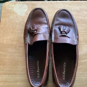 Bass Brown Leather Loafers Slip-On Shoes Bass Weejuns Marietta II Shoes Womens 7.5M Brown Leather  main image 2