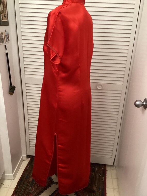 RED FLOWER CHEONGSAM PANT SET