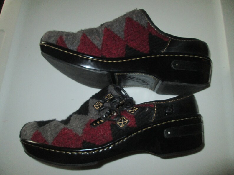 born wool clogs
