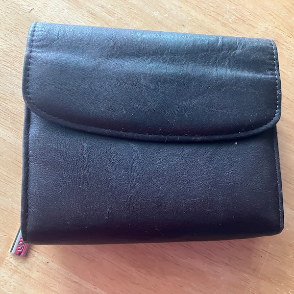 Lady Buxton Braun Leder Portemonnaie Mit Reißverschluss 2 Fach Geldbörse 2-lagig Kartenhalter 2-lagig Kartenhalter 2 Geldbörsen wird Reisepass halten Great vtg lg wallet