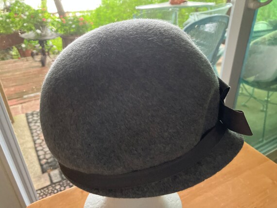 Vintage gray winter wool felt hat Made in USA Gle… - image 2