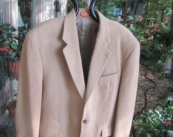 Vintage Ralph Lauren camel colored wool blazer Classic camel RalphLauren 2 button wool sports coat Faux front pockets 2 full inside pockets.