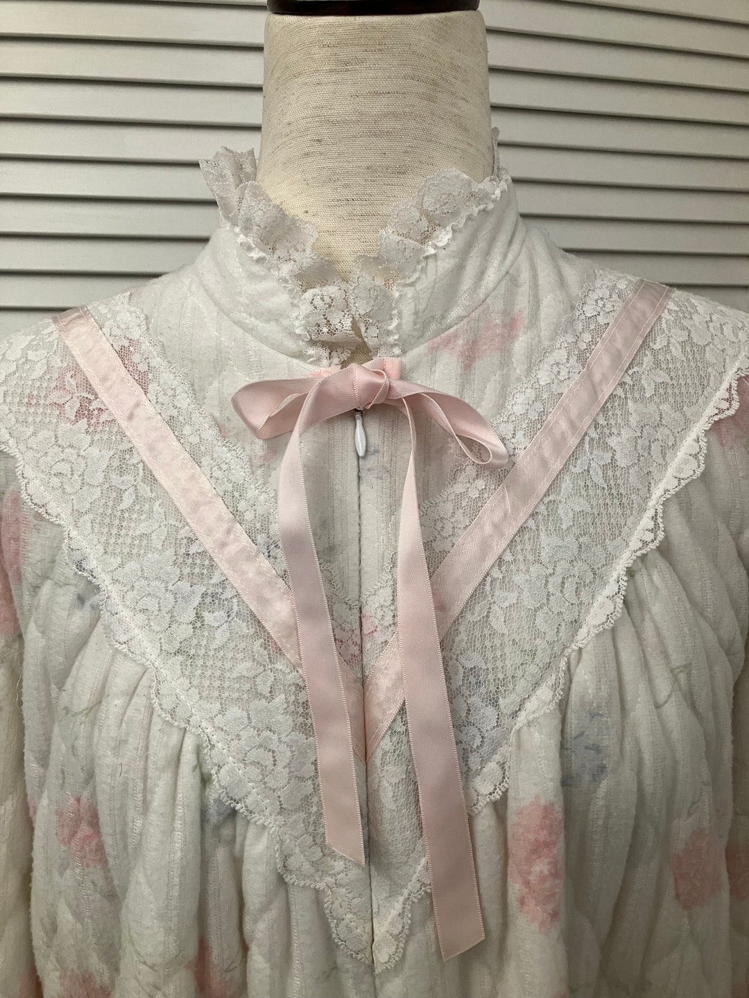 Vintage Miss Elaine Quilted Long Robe Made in USA Victorian W/ Etsy