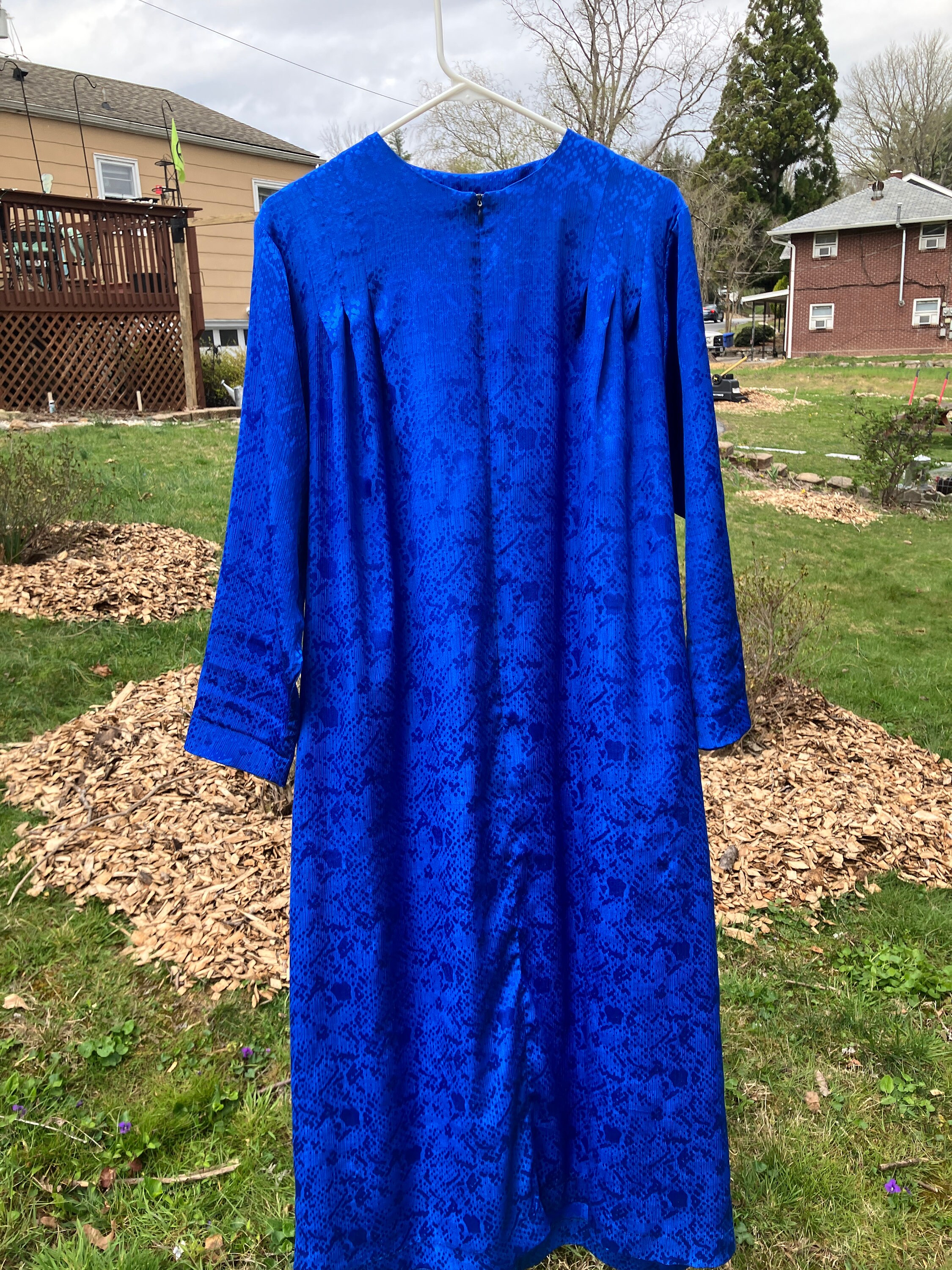 Royal Blue Robe Wrap Coat - Ready-to-Wear 1AAWHM