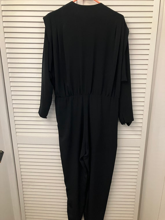 Vintage Liz Claiborne 1970's black jumpsuit Class… - image 9