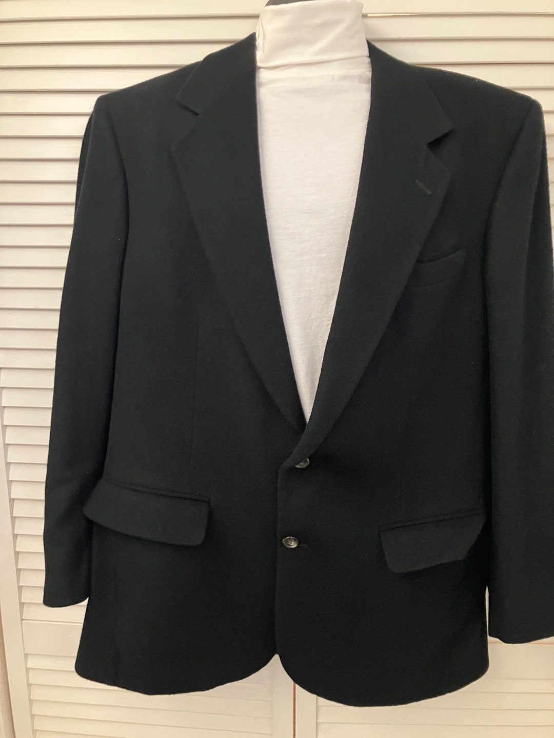 Veste Vintage Bill Blass En Velours Noir - Taille 12 - Collection Giorgio Beverly Hills