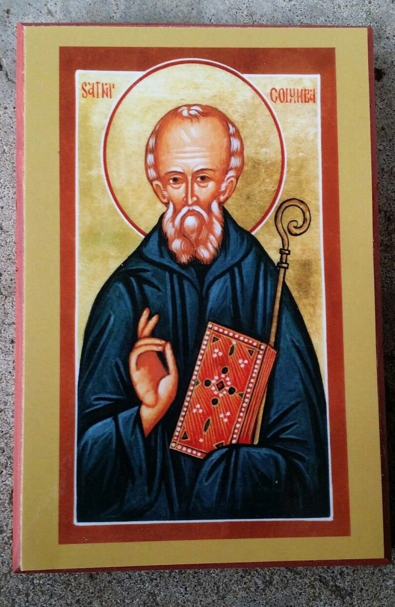 Small Icon of St. Columba of Iona | Etsy