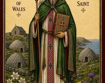 Orthodox icon of St David of Wales