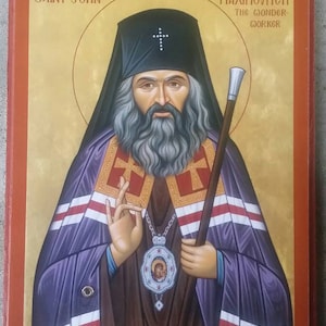 ORTHODOX icon St JOHN MAXIMOVITCH