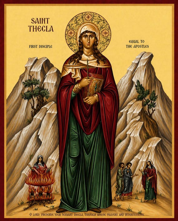 ICON of St. Thecla - Etsy Israel