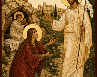Mary Magdalene sees the Risen Christ