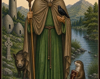 ORTHODOX ICON St. Kevin of Glendalough
