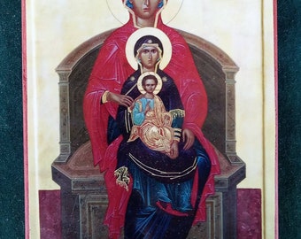 Orthodox icon of St Anna the Theotokos and Christ