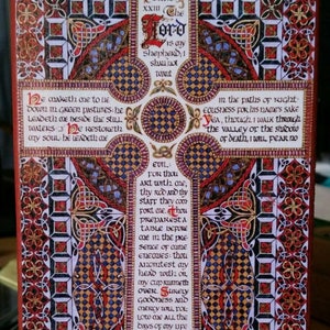 CELTIC CROSS with PSALMS