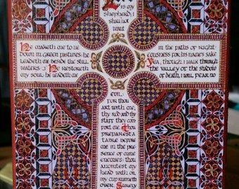 CELTIC CROSS with PSALMS